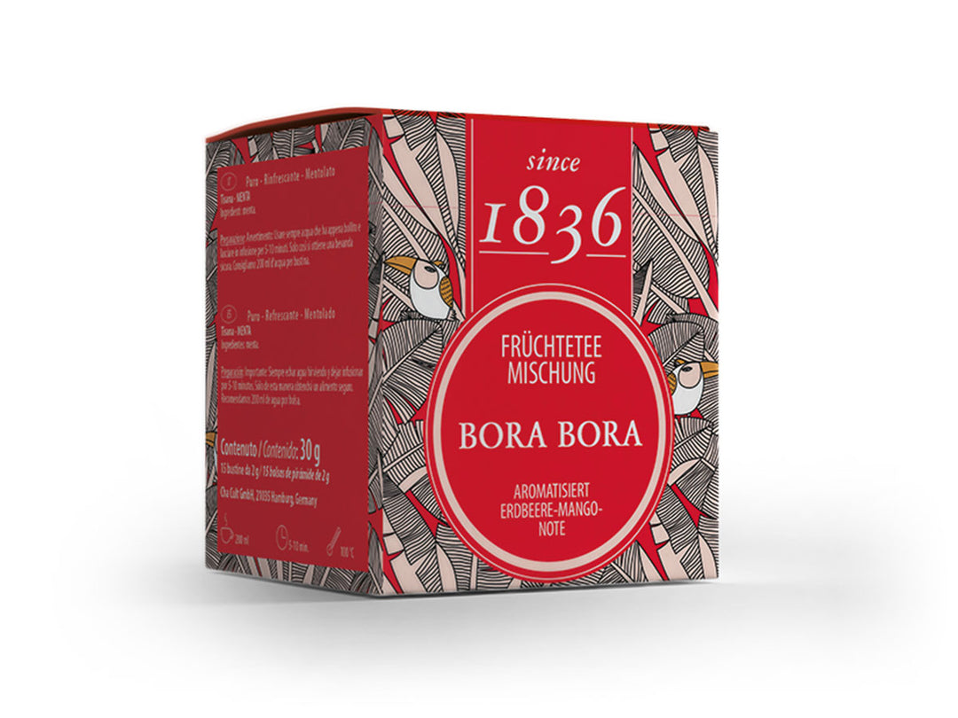 Früchteteemischung Bora Bora Erdbeer-Mango-Note (15 Pyramidenbeutel)